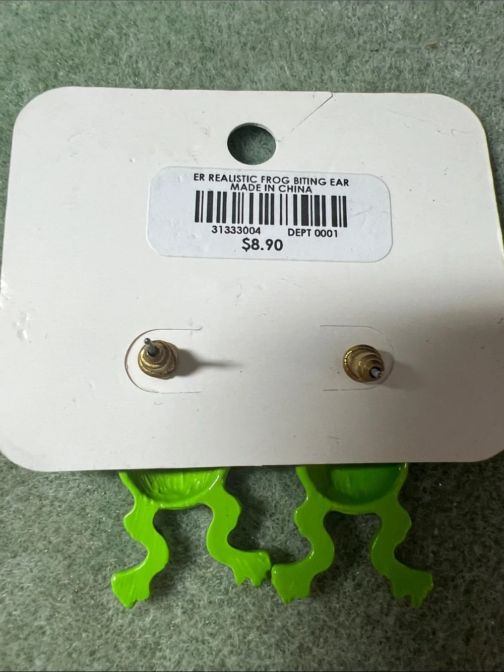 NWT Hot Topic Thorn & Fable Frog Earrings